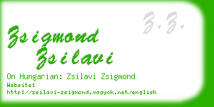 zsigmond zsilavi business card